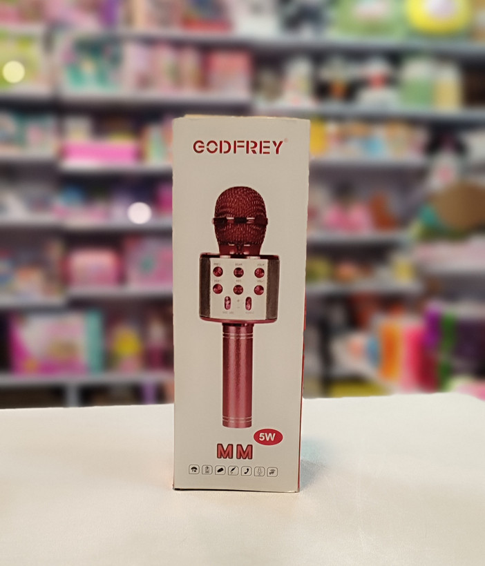 میکروفون اسپیکر بلوتوثی ، رم خور و کابلی GODFREY مدل 5W